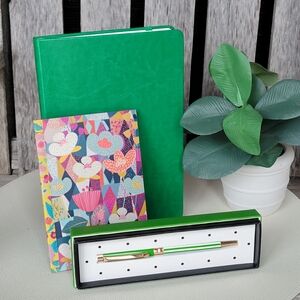 Kate Spade Green Stripe Pen & Journals